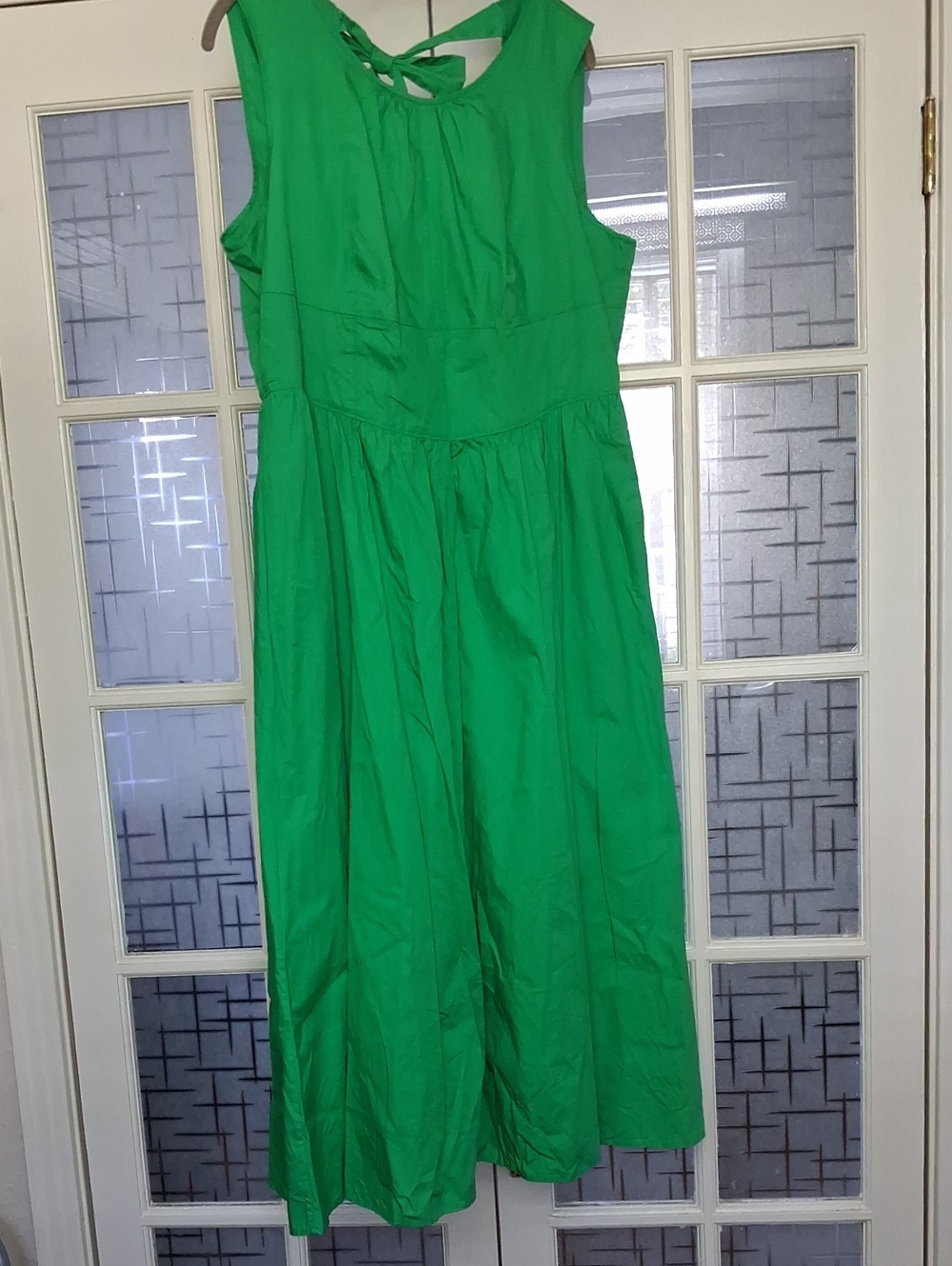 Karl Lagerfeld Emerald Green Sleeveless Midi Dress